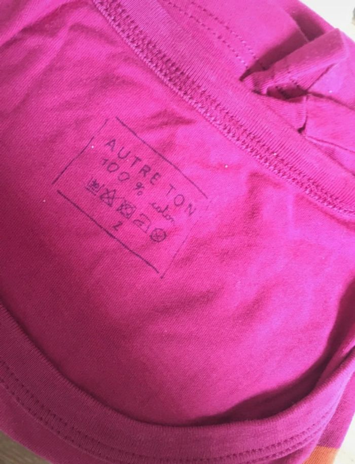 T-shirt violet avec inscription, 100% coton , Autre ton, taille 2 - photo numéro 4