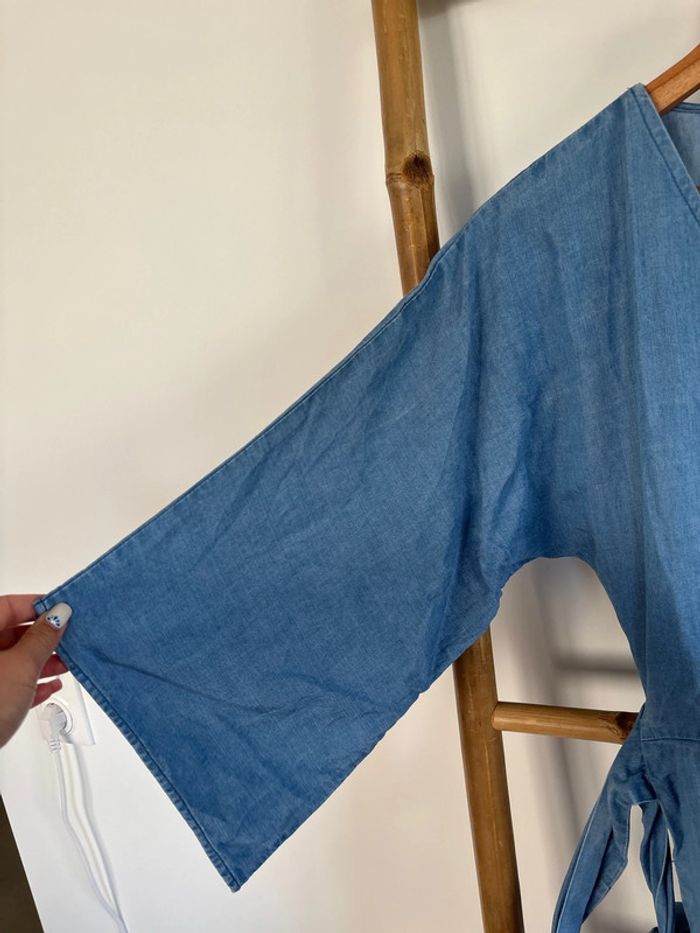 Combi short imitation jean avec ceinture Zara taille XS - photo numéro 4