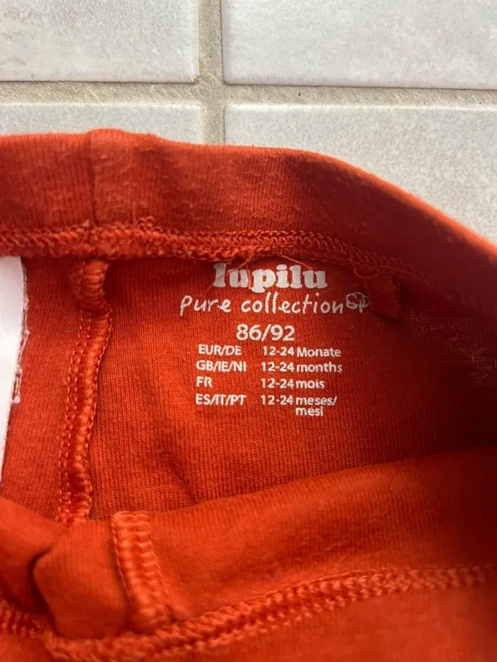 Legging rouge lupilu taille 12-24 mois - photo numéro 3