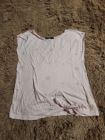 T-shirt rose à strass