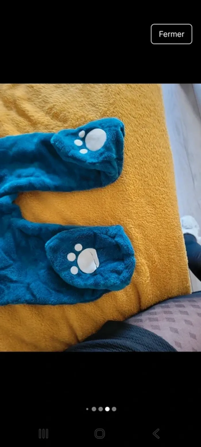Surpyjama 12 mois gemo très peu porté 
2 3 fois 
Antidérapant ce décolle a un pied voir photo - photo numéro 6