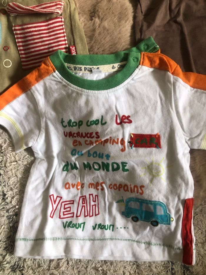 Lot de tee-shirts manches courtes 3 mois La compagnie des petits - photo numéro 4