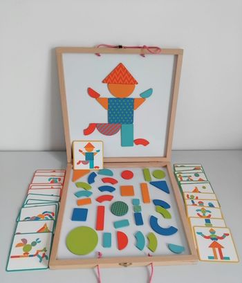 Geoforme Tangram Malette Jeu de Formes Aimantées Oxybul 🟠🟨