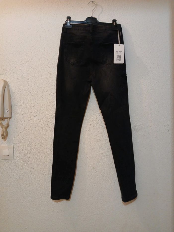 Jeans noir a strass neuf " daysie" taille M - photo numéro 5