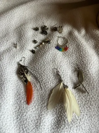 Lot de 17 boucle d’oreille célibataire