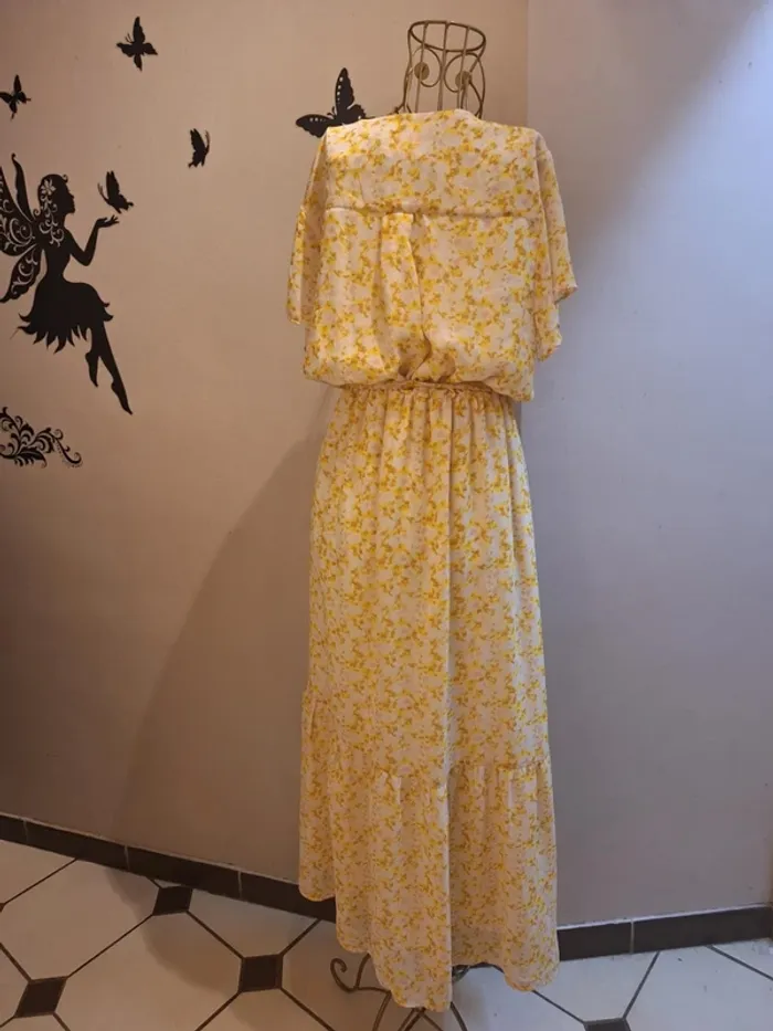 Robe longue jaune imprimée - Artlove - photo numéro 4