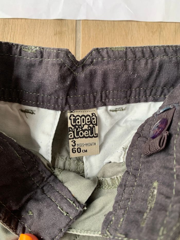 Pantalon vert 3 mois Tape à l’œil - photo numéro 2