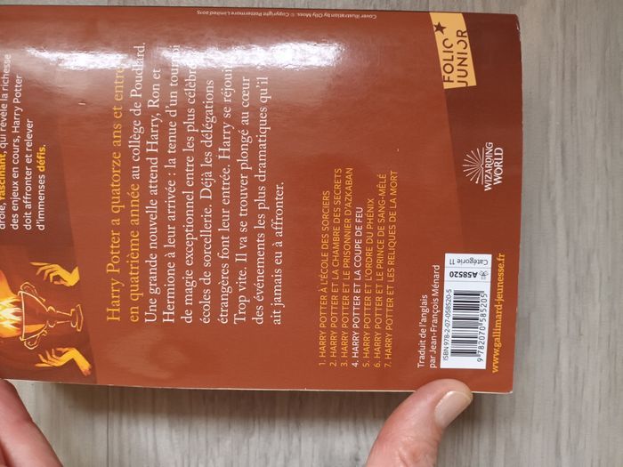 Livre harry potter et la coupe de feu tome 4 presque neuf - photo numéro 3