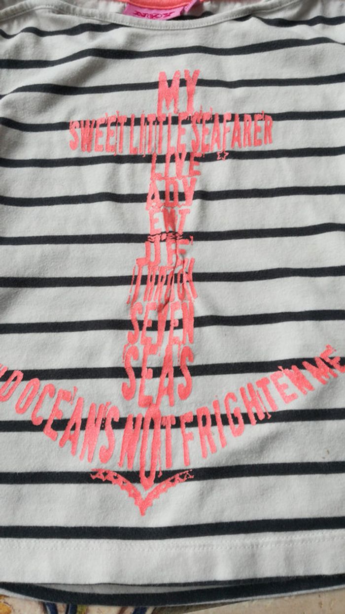 Tee shirt marinière taille 5 ans - photo numéro 2