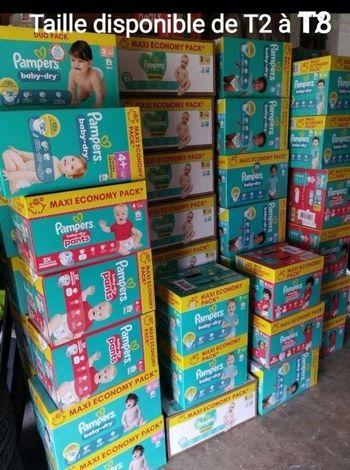 Deux cartons Pampers aux choix