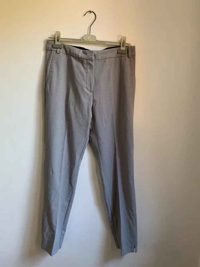 Pantalon droit gris clair Camaïeu – Taille 40