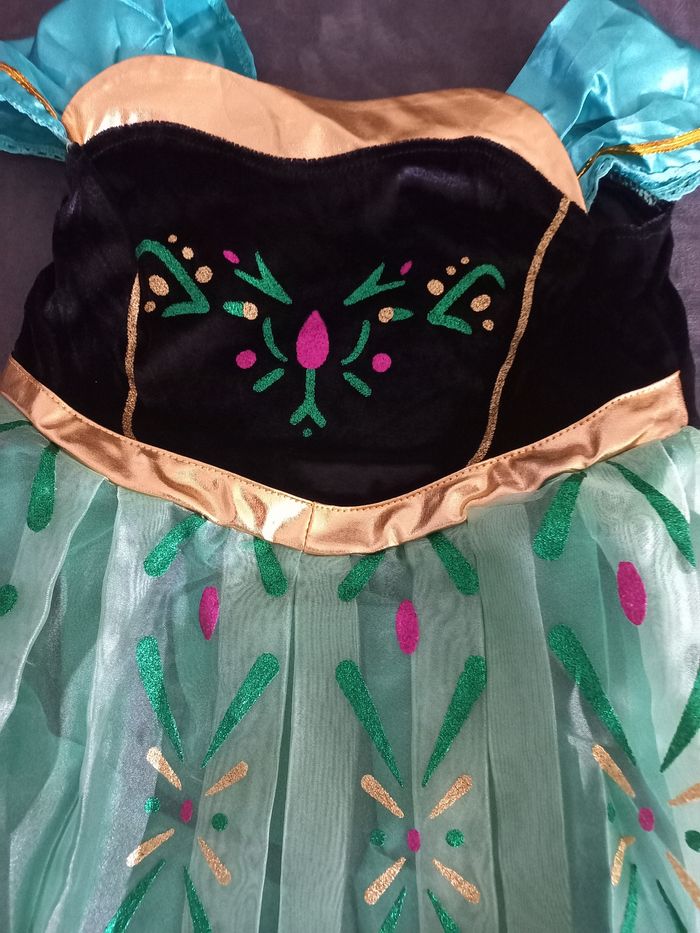 Robe déguisement Anna reine des neiges princesse 5/6 ans - photo numéro 2