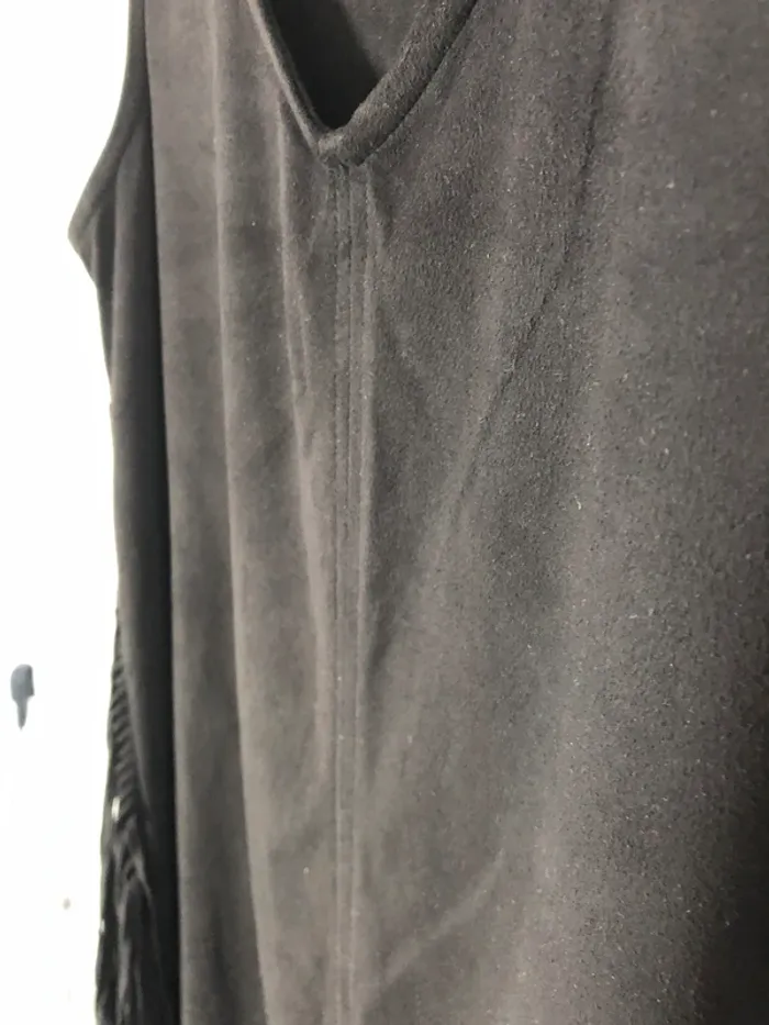 Robe noire à franges imitation daim Morgan taille S - photo numéro 4