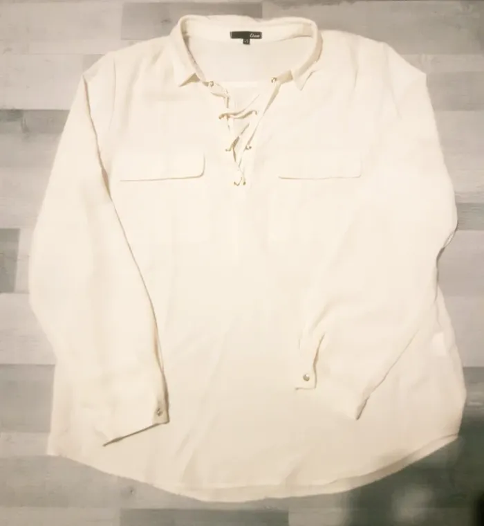 Chemisier laçage blanc - T.44