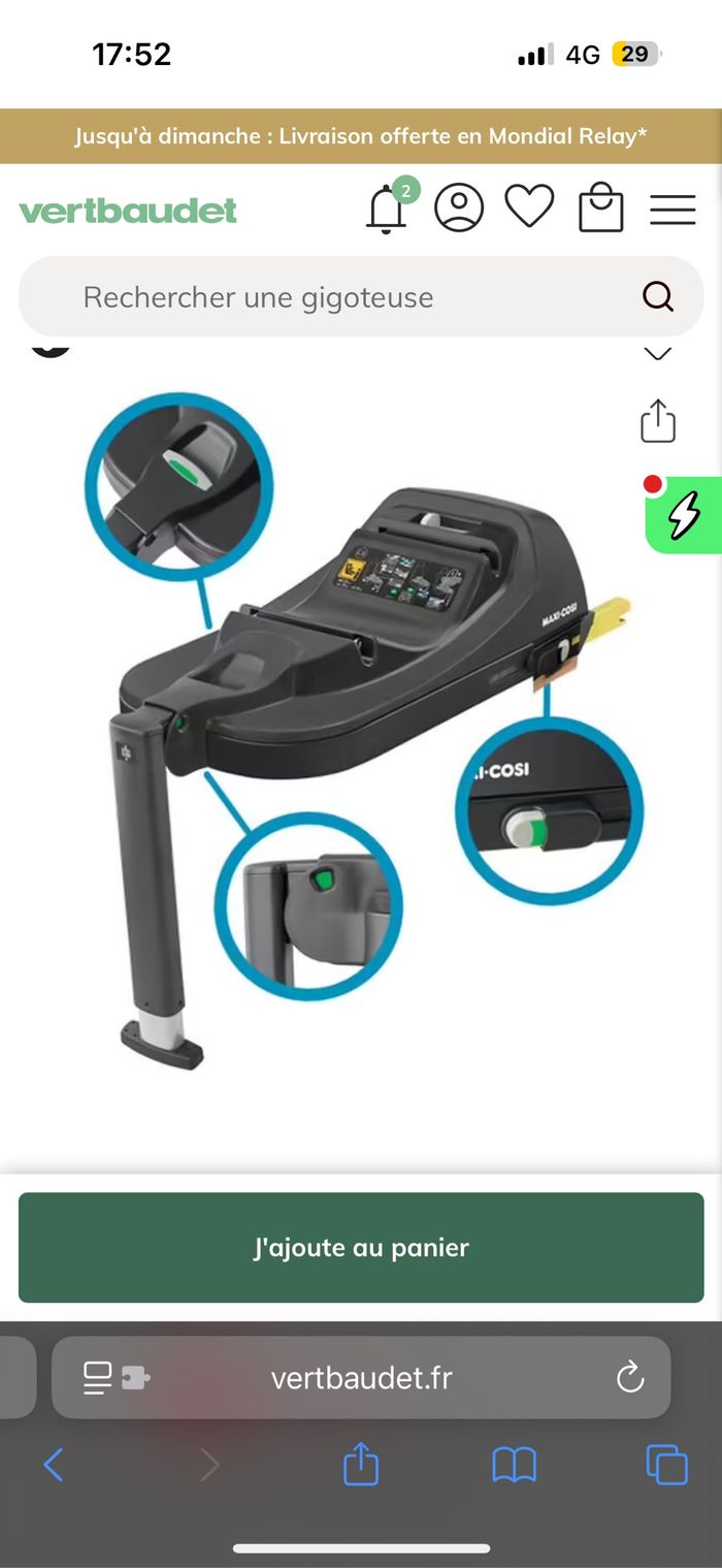 Base isofix cabriofix i-size - photo numéro 3