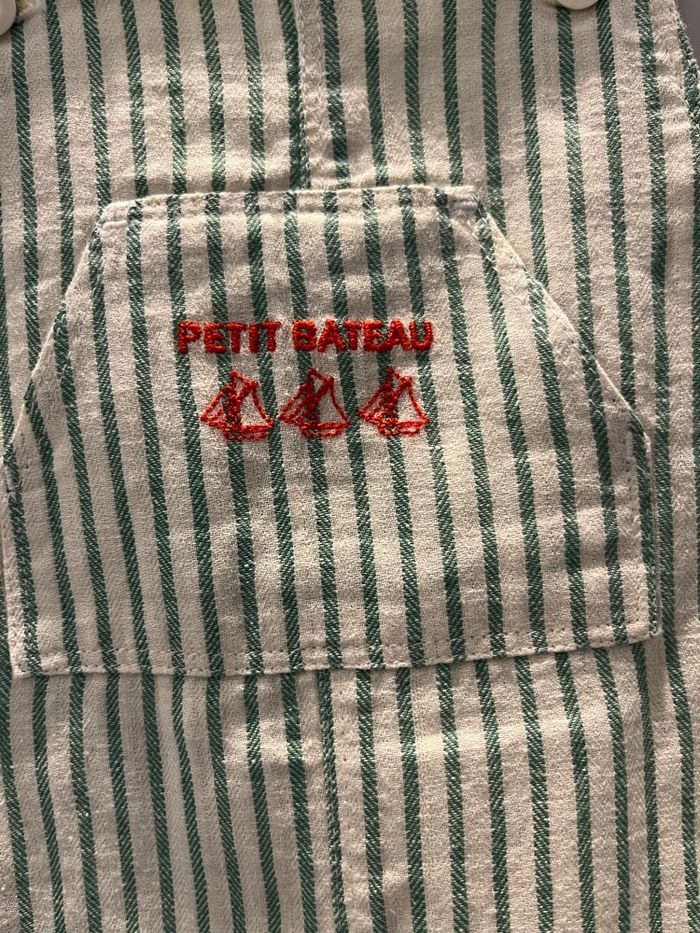 Salopette lin vert petit bateau - photo numéro 3