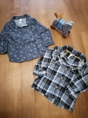 Lot 2 chemises 6 mois
