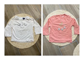 lot 2 t-shirt manches longues 9 mois