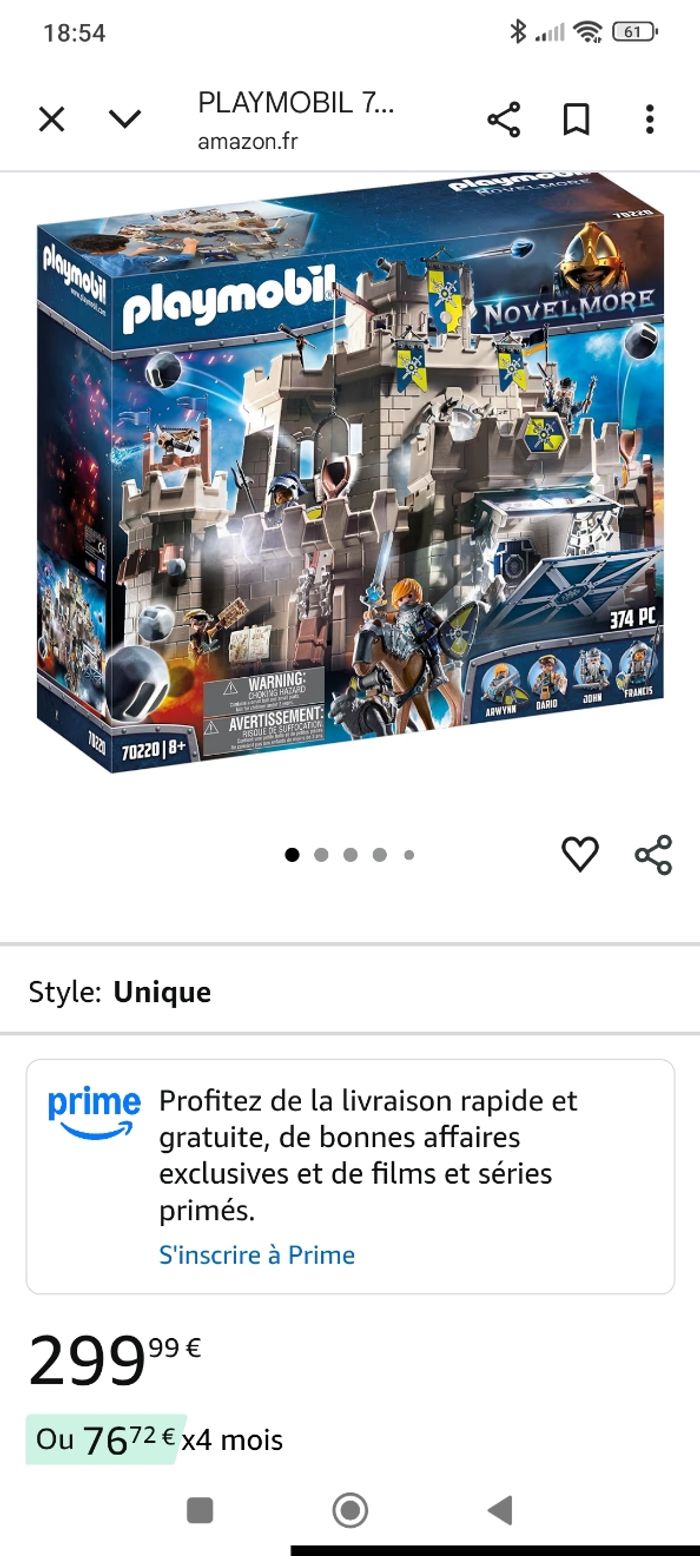 playmobil Novelmore 70220, 70227 Gardienne et fantôme du feu, grand château des chevaliers - photo numéro 2