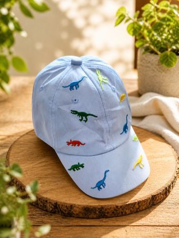 Casquette Garçon Dinosaures Bleu clair 