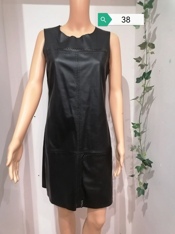 Robe noir Camaïeu polyester enduit 38 - photo numéro 2