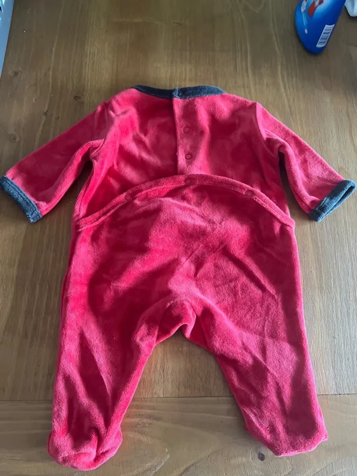 Pyjama grenouillère velour 1 mois Disney Mickey - photo numéro 4