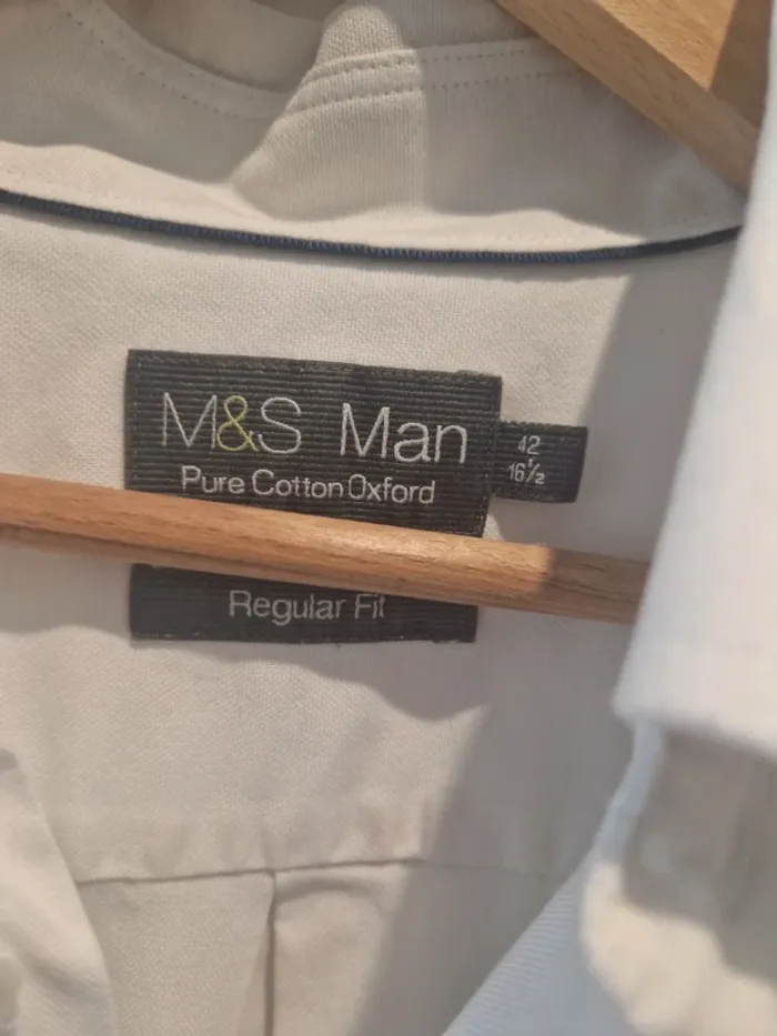 Chemise blanche marks and spencer taille l tres bon etat coton - photo numéro 6