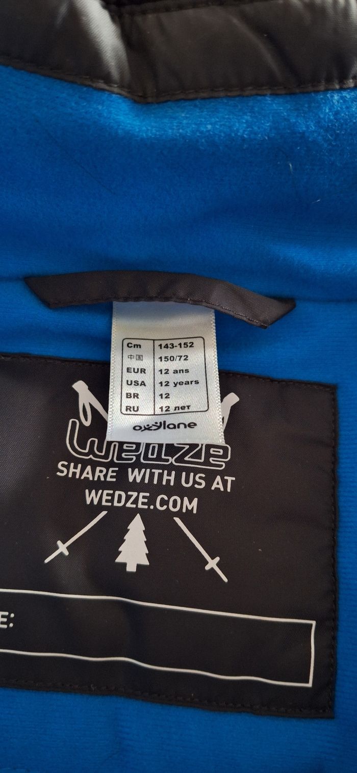 Veste unisexe ski/après-ski  taille 12 ans - couleur duo noir/bleu - photo numéro 7