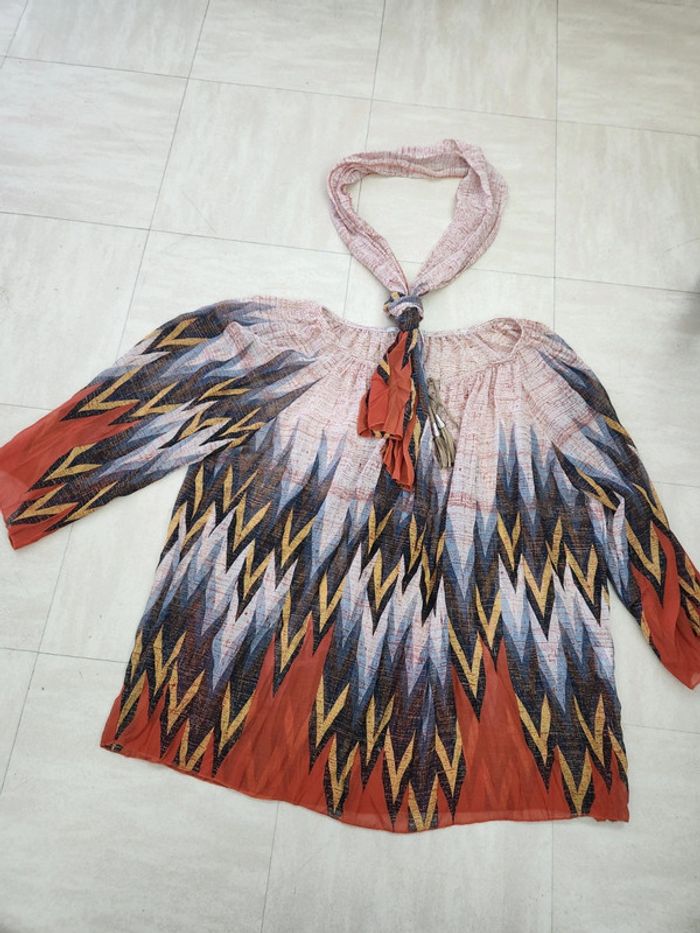 Chemisier multicolore elora taille 42/44 parfait état
