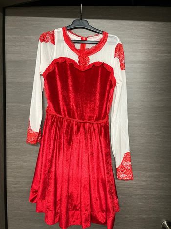 Robe velour et voilage