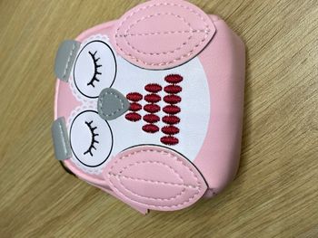 Porte monnaie chouette gris neuf /fille /enfant /chouette / porte-monnaie / rose /fille