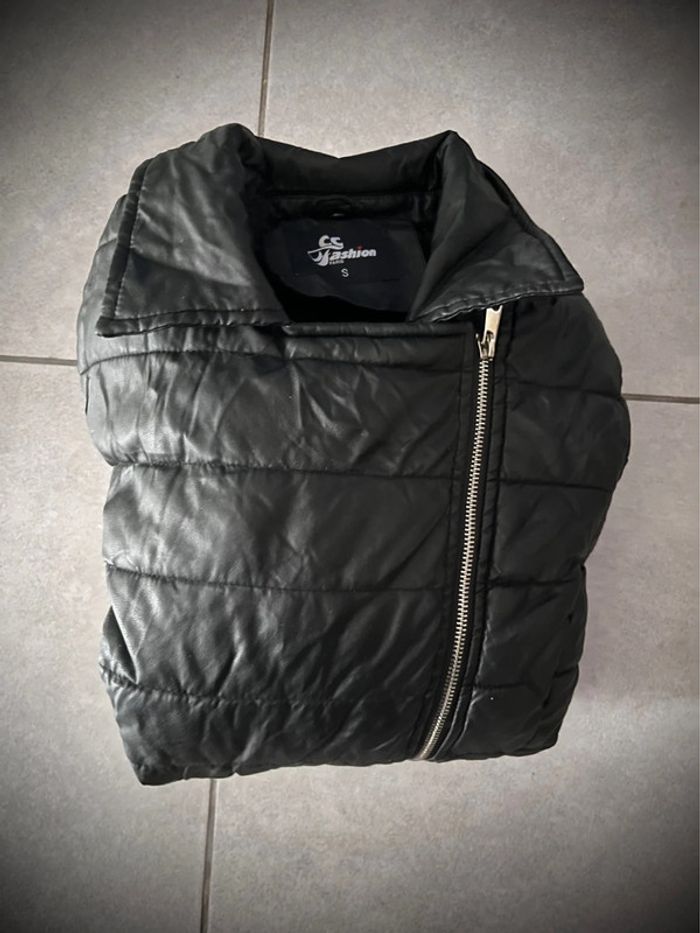 Manteau veste chaude femme simili cuir taille 36/S noire - photo numéro 6