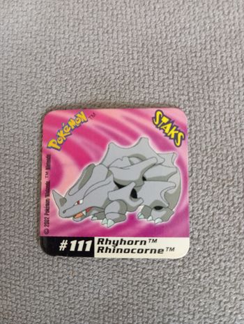 Magnet Pokémon Staks N°111 Rhinocorne