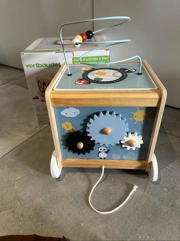 Cube multi activités vertbaudet bois mixte - photo numéro 5