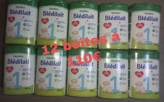 12 boîtes Blédilait à 110€