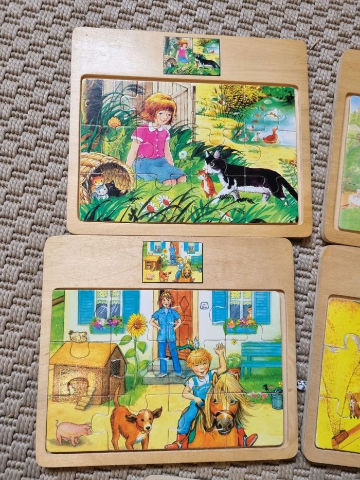 Lot de 5 puzzles bois complet - photo numéro 2