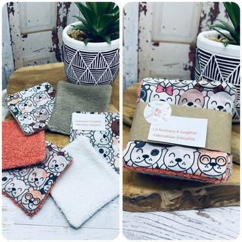 Lingettes lavable et réutilisable lot de 6