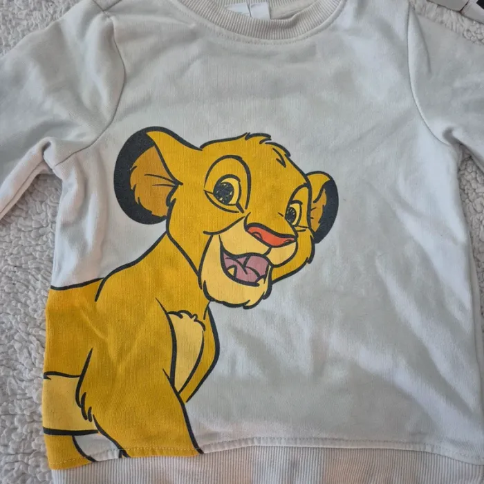 Sweat beige le roi lion simba disney baby taille 36mois - photo numéro 3