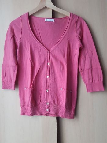 Gilet rose fuchsia Promod