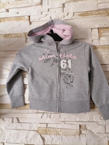 Veste zippée fille à capuche