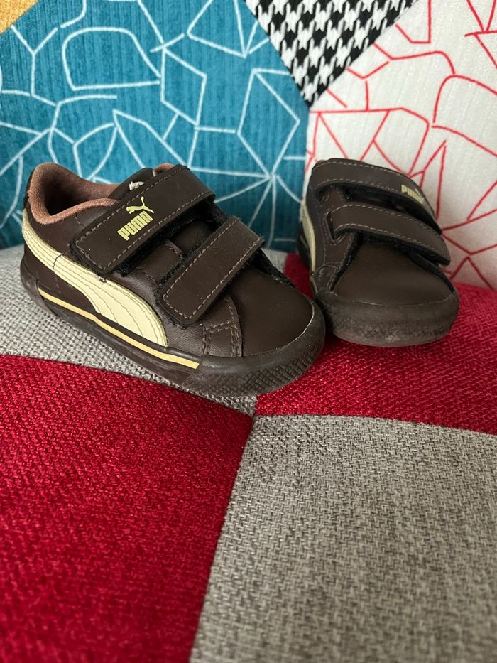 Baskets marron bébé garçon, taille 19/ puma - photo numéro 2