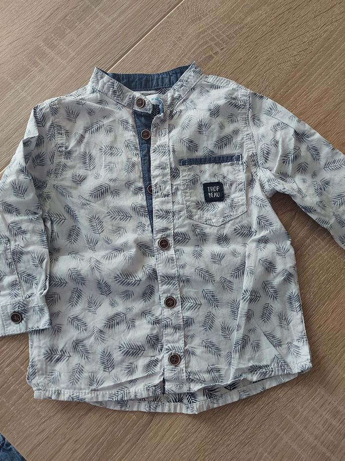 Chemise délavé garçon 12 mois