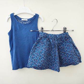 3 -4 ans ensemble été okaidi haut (4 ans)et jupe(3 ans)