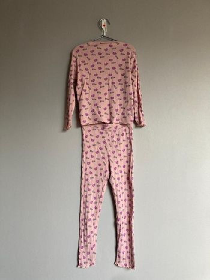 Pyjama fille Veritas 5-6 ans – Rose Bisou – Finitions ondulées – Excellent état - photo numéro 5