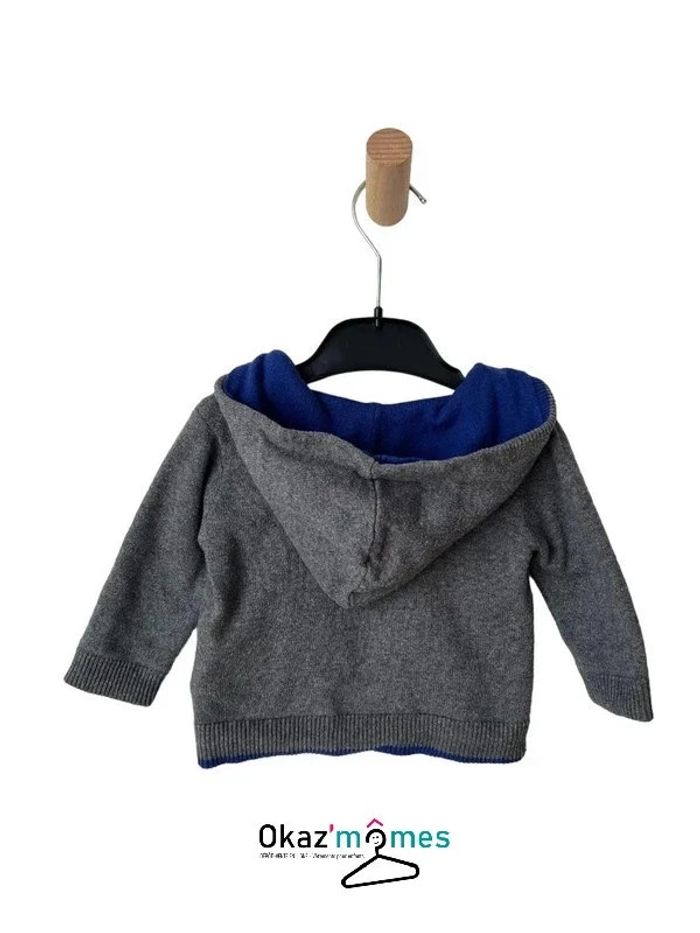 Gilet zippé à capuche (contient de la laine) - Jacadi 6 mois (67cm) - photo numéro 4