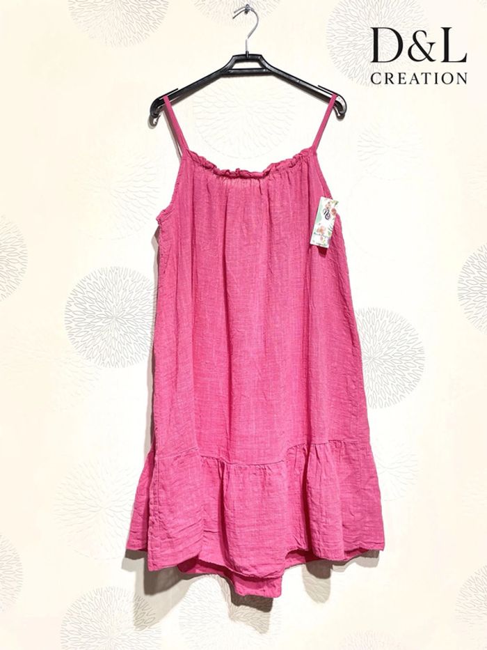 Robe courte effet lin - photo numéro 4