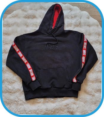 Sweat à Capuche Noir - Marvel - Logo Brodé - Taille S - Très bon état