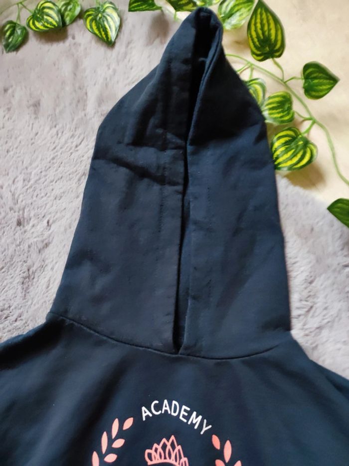 Sweat bleu et rose à capuche fille 8 ans - photo numéro 7