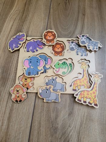 Puzzle animaux en bois 