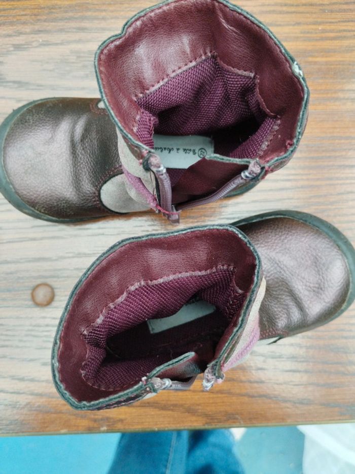 Bottines fille pointure 22 Boîte à Malices prune brillant - photo numéro 7